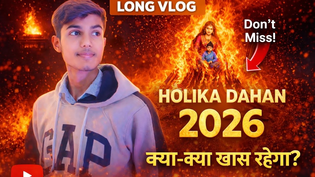 Holika Dahan 2026 Vlog 🔥 | ऐसी होलिका आपने कभी नहीं देखी होगी 😍 Full watch#viral #chat GPT#youtube 