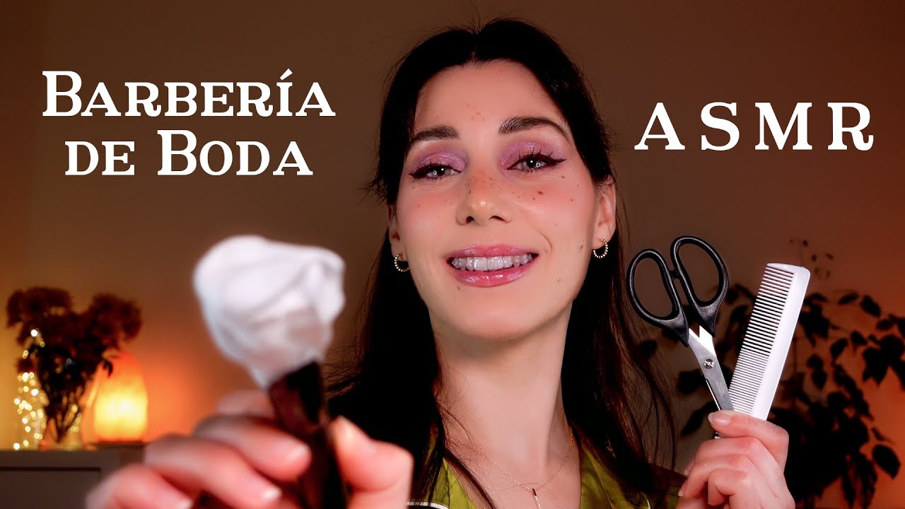 ASMR BARBERÍA NOCTURNA 💤 Lavo, Peino y Corto Cabello y Barba 🪒 Masaje Capilar 🧼 Roleplay en Español