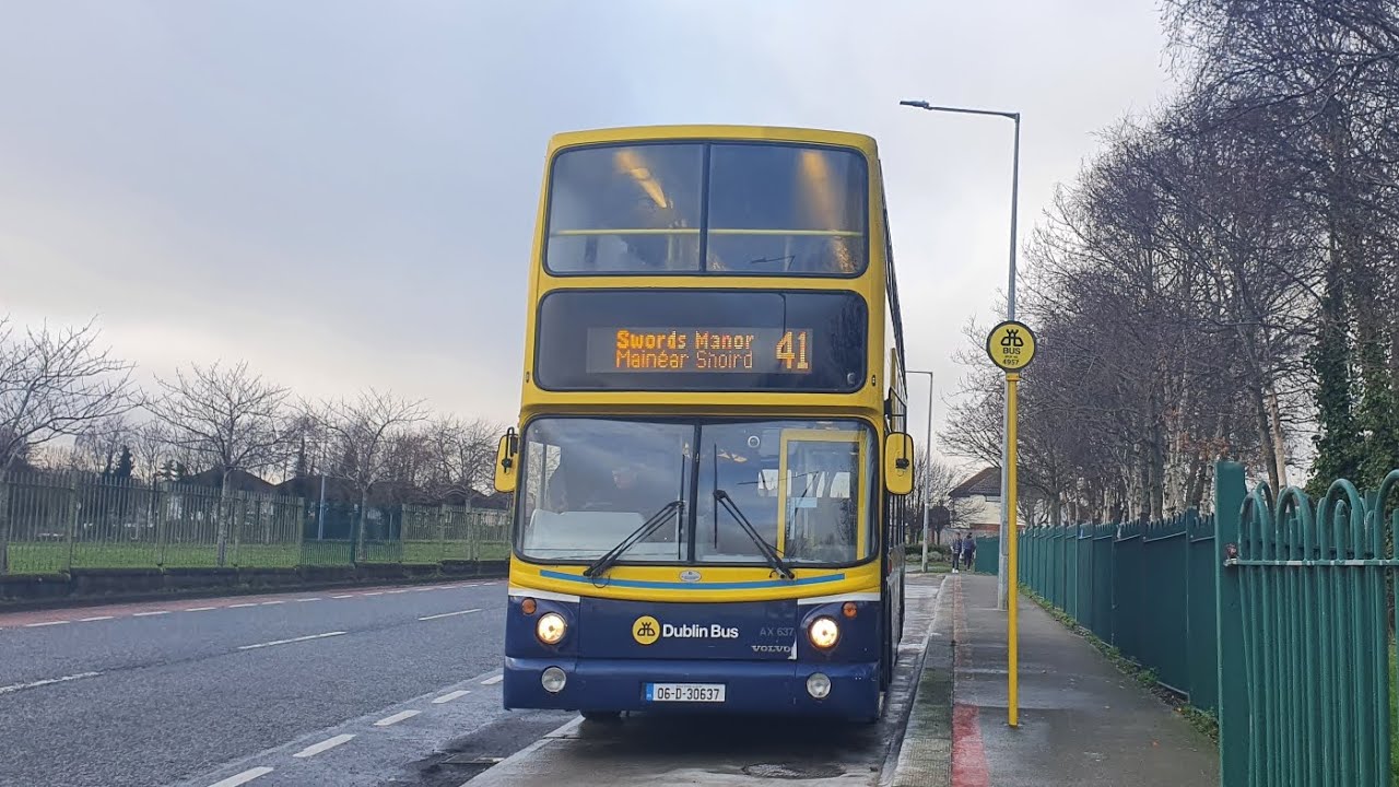 Dublin Bus - ALX400 B7TL AX637 - Route 41 to Swords Manor | Route Visual - Airside to Rathbeale Road