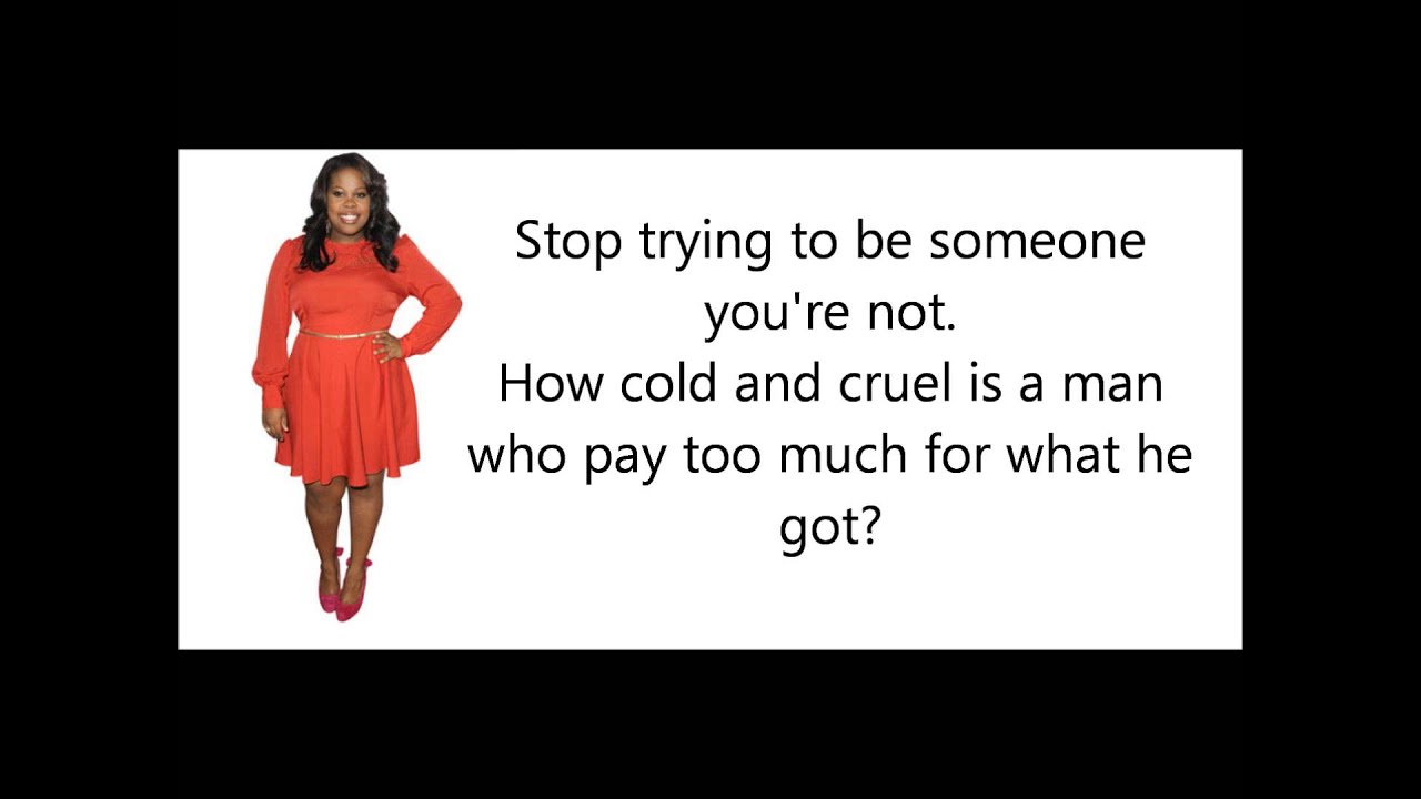 GLEE-Ain´t no way with lyrics.