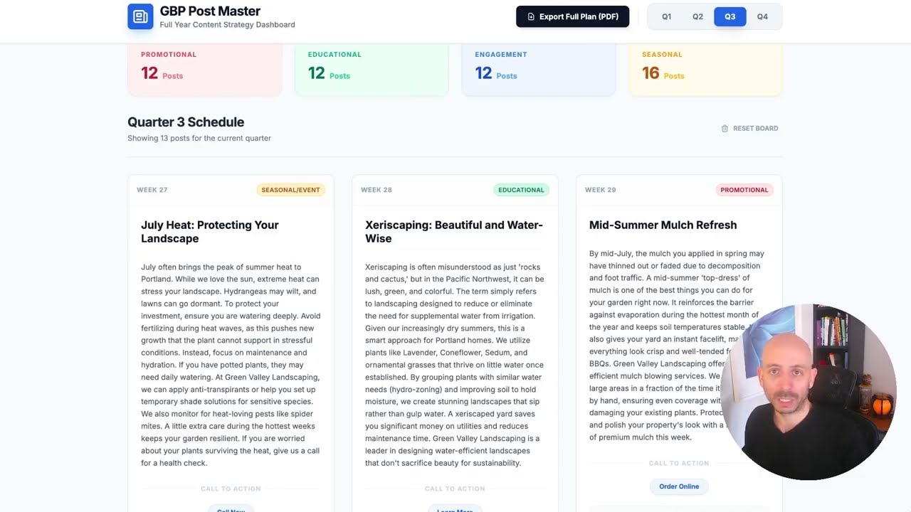 I Built an AI to Generate a Year of Content (Rank in Google Maps)