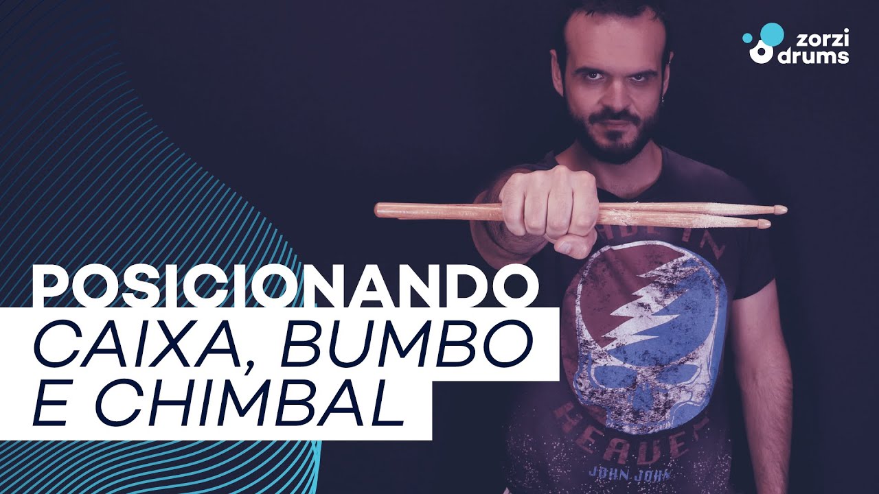 Posicionando Caixa Bumbo e Chimbal