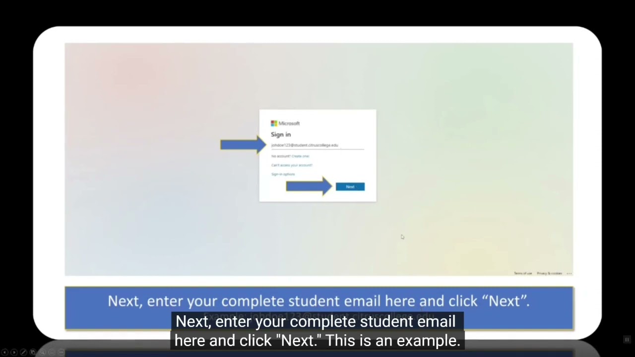 How to Access Your Student Email Account at Citrus College