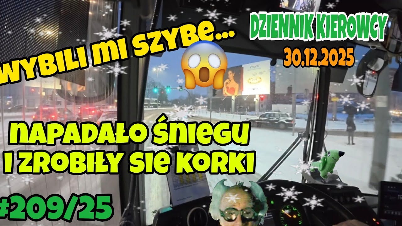 30.12.2025 WYBILI MI SZYBE...NAPADAŁO ŚNIEGU  I ZROBIŁY SIĘ KORKI. KOŃCZY SIĘ ROK...