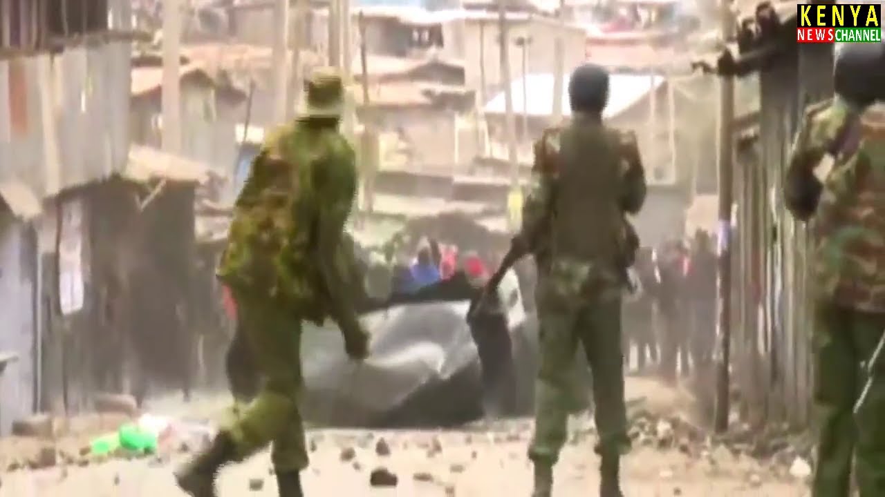 MATHARE MAANDAMANO TODAY - POLICE FIGHT WITH PROTESTERS IN RAILA AZIMIO DEMOS