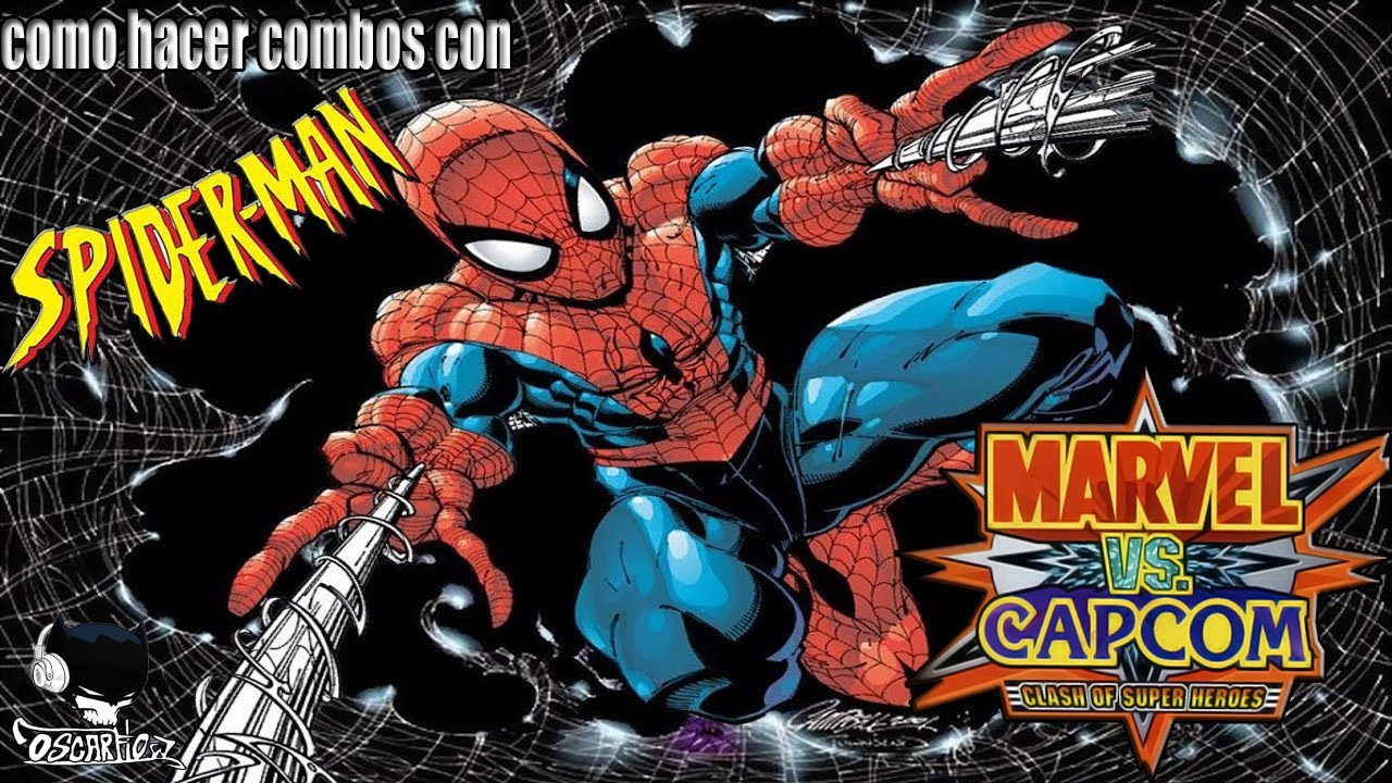 Como hacer combos - Spider Man  - Marvel vs Capcom Clash of Super Heroes -