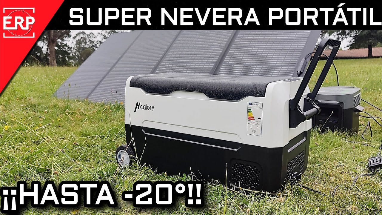 Super NEVERA PORTÁTIL con CONGELADOR / ¡¡Hasta -20°!! Perfecta para VACACIONES o Furgoneta CAMPER