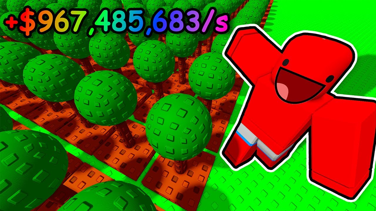 Growing INFINITE TREES to make MILLIONS in Roblox!
