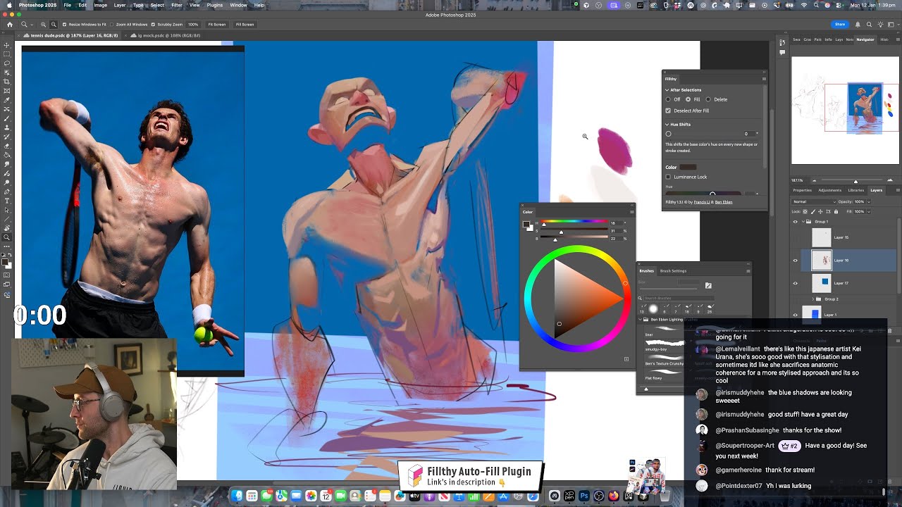 Stylized art study and chatting ✏️