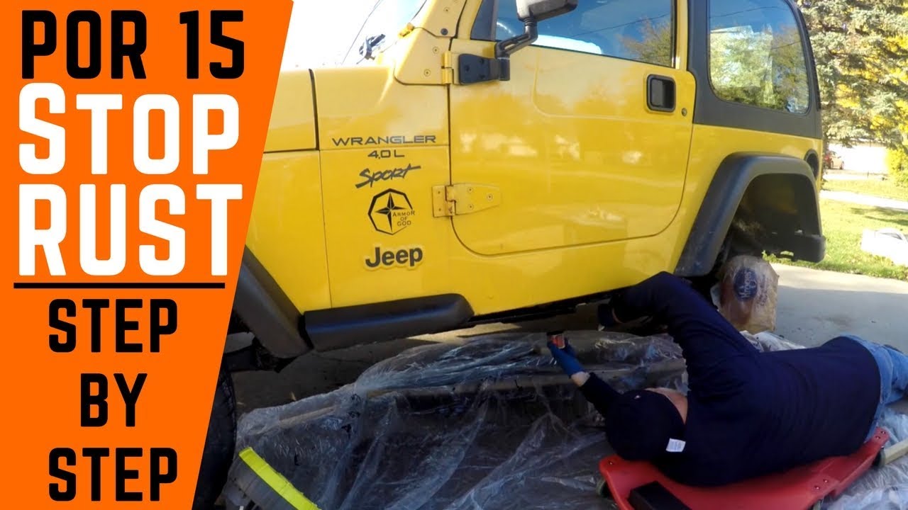 Rusted Frame Repair POR 15 Step by Step Paint Over Rust on Jeep Wrangler