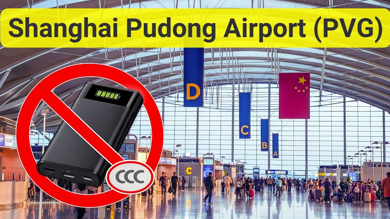 Shanghai Pudong Airport (PVG) 🇨🇳 | Walking T1 to T2, Metro & Latest Power Bank Restrictions