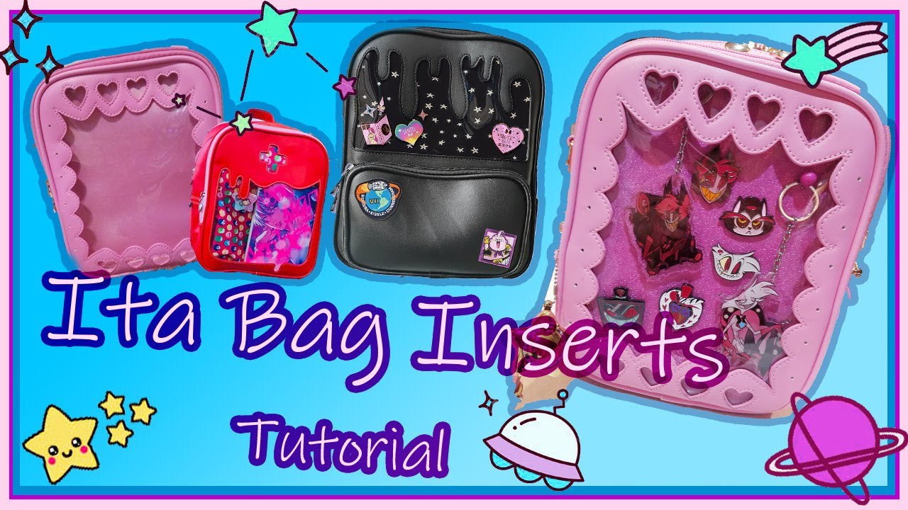 How to make an easy Ita Bag Insert for Pins and Keychains!! [CC]