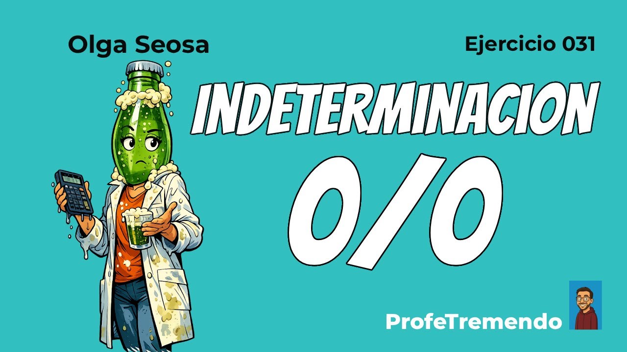 Indeterminaciones 0/0 - Ejercicio resuelto paso a paso - Matemáticas