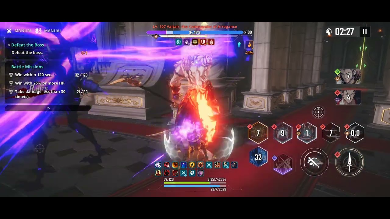 Valtair Commander of Arrogance on hard at 1 mill 3 hundred lag but still good 