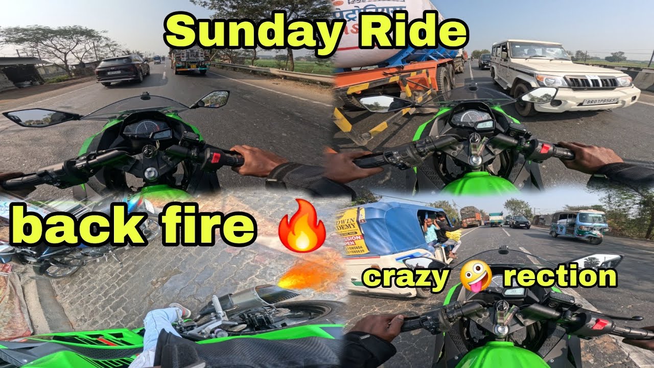 Back fire 🔥 ll on Sunday Ride ll crazy 🤪 reaction ll #1millionviews 
