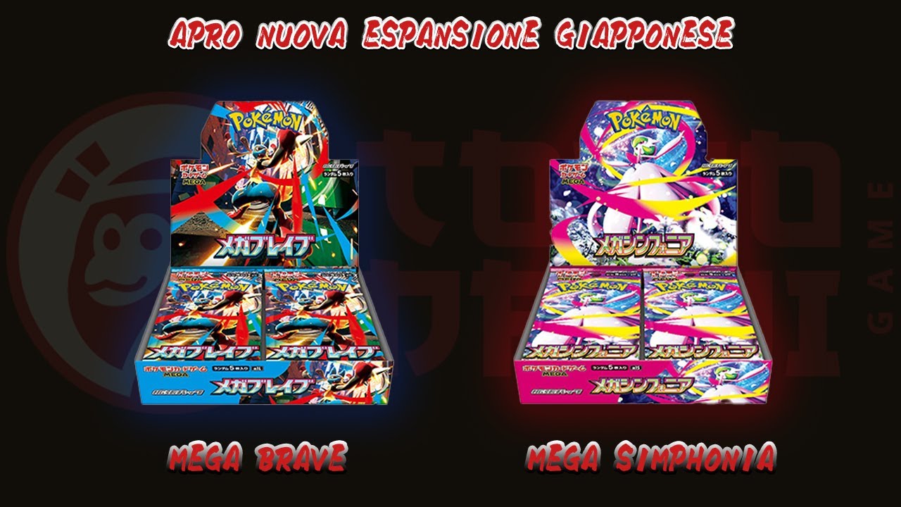 Apro Box Pokemon Nuova espansione Giapponese Mega Brave M1L & Mega Simphonia  M1S