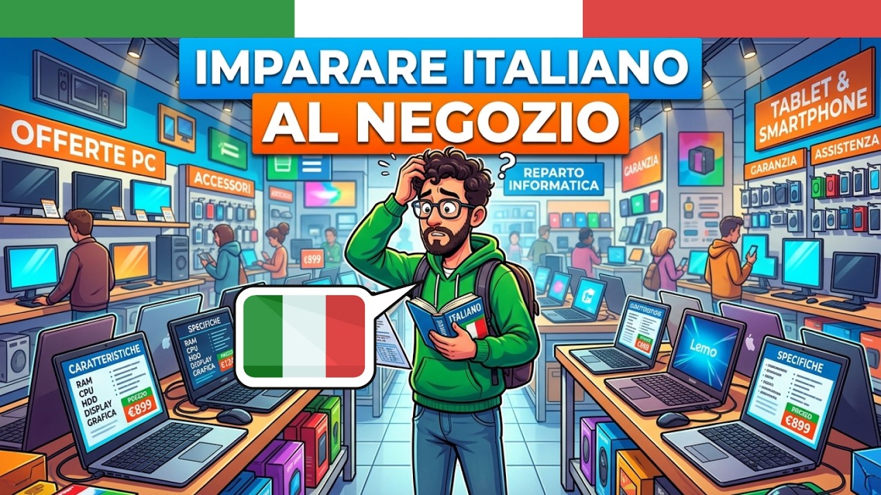 Impara Italiano Podcast: Come Parlare in Italiano Quando Compri Tecnologia 💻| Italiano Pratico