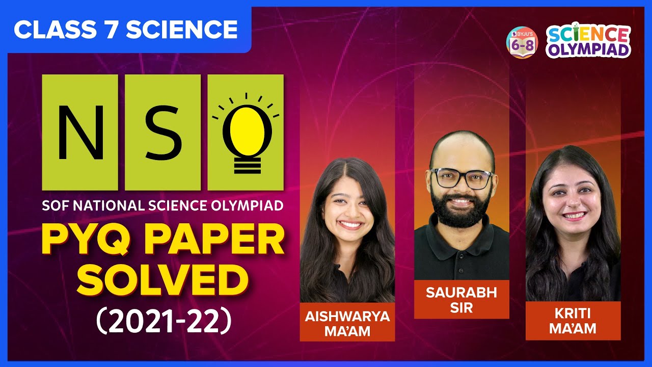 Class 7 NSO Sample Paper | SOF National Science Olympiad Previous Year Question Paper Solved 2021-22