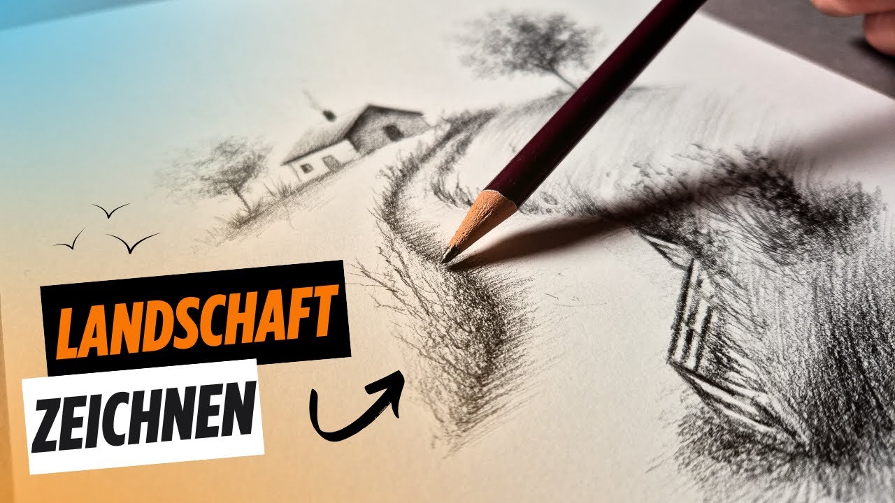Landschaft zeichnen für Anfänger! Mach mit!