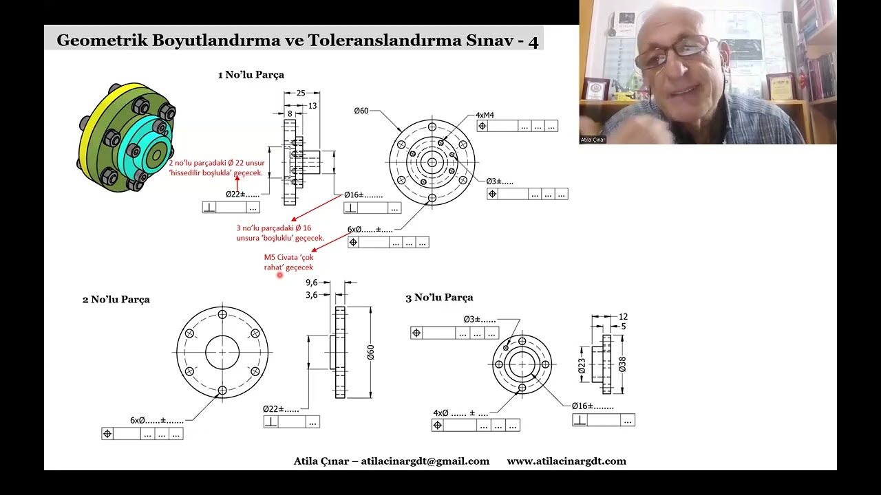 Geometrik Boyutlandırma ve Toleranslandırma Sınav Zamanı_4 / GD&T Quiz Time_4