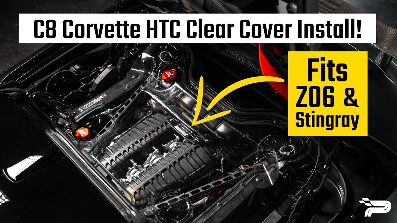 C8 Corvette Convertible Clear Engine Bay Cover [2023 Update] - Fits Stingray & Z06