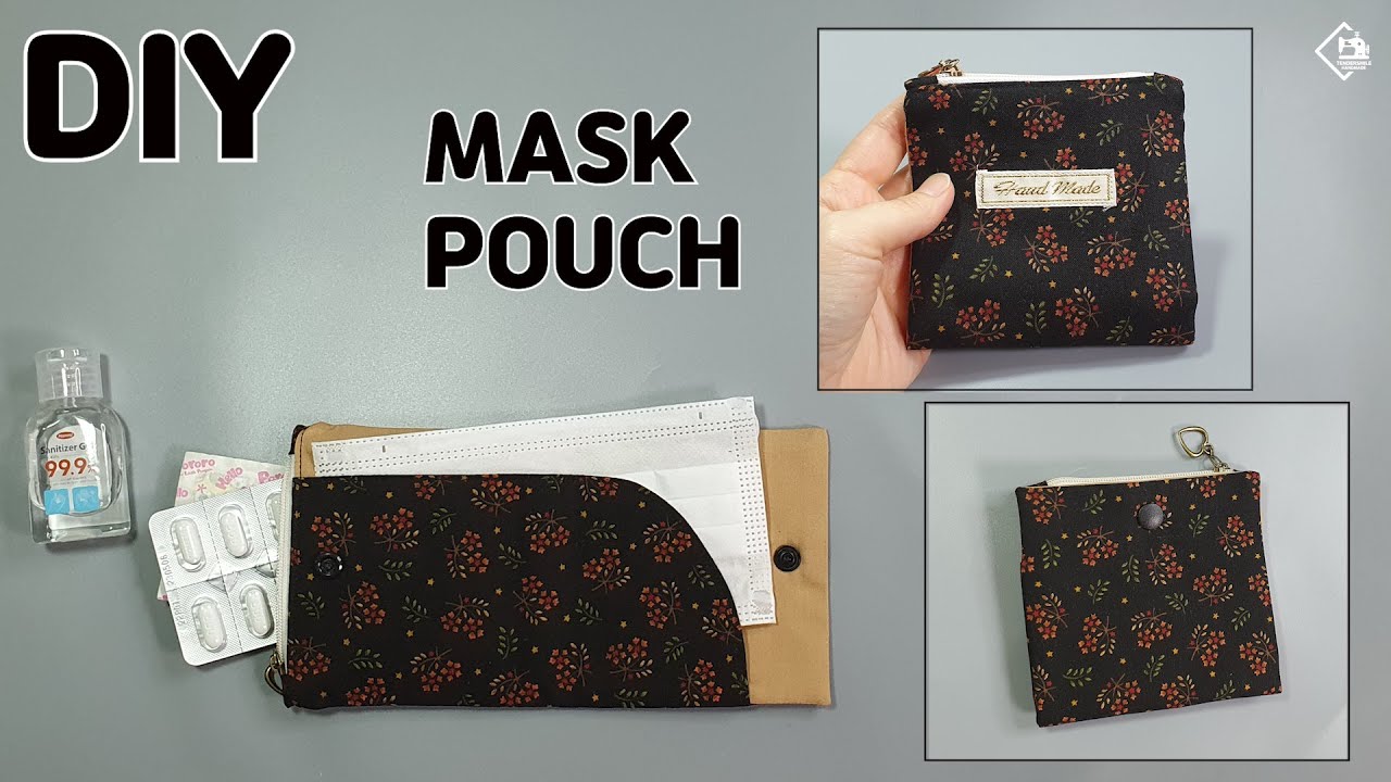 DIY MASK POUCH/ Easy to make Mask Holder/ Coin purse/ sewing tutorials [Tendersmile Handmade]
