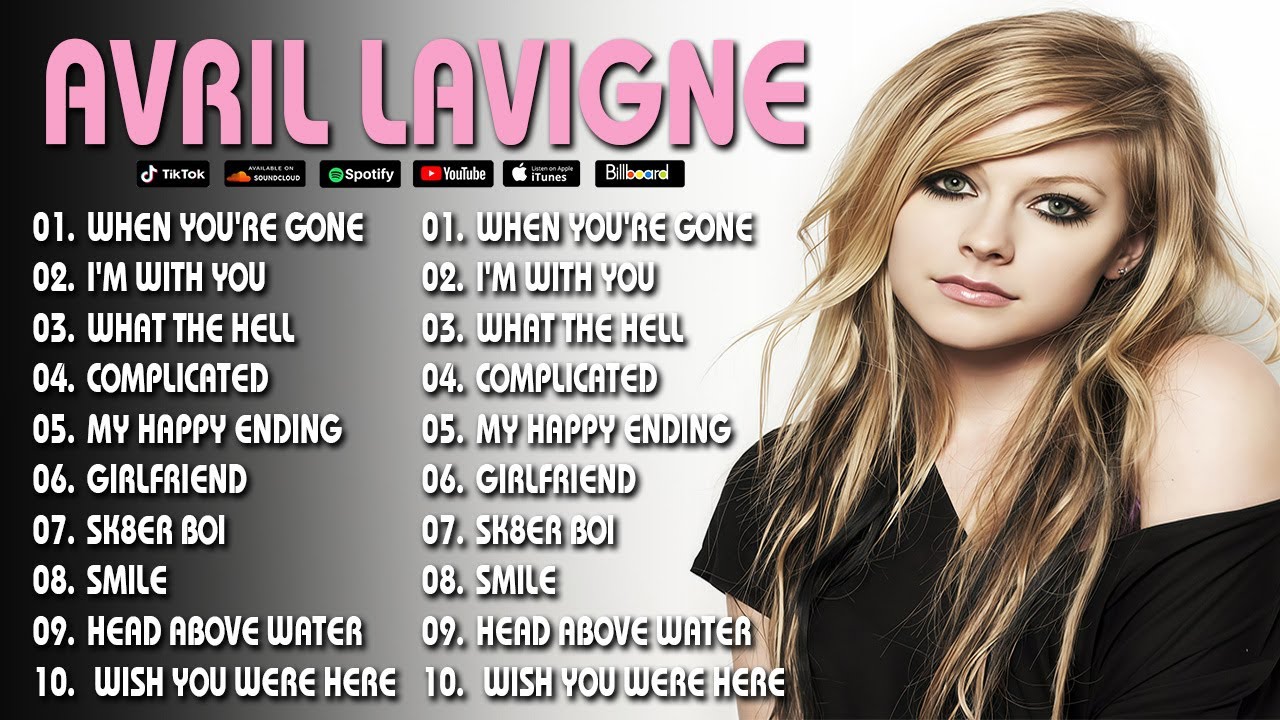 Avril Lavigne Greatest Hits 2025 | Best Songs Playlist From Punk Rock Star to Pop Punk Queen 🎶