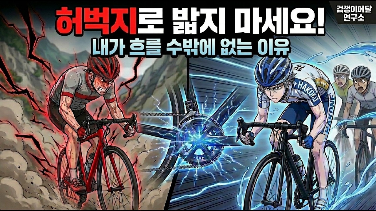 허벅지 힘으로 밟지 마세요. 당신이 아무리 페달을 밟아도 앞사람을 못 잡는 결정적 이유