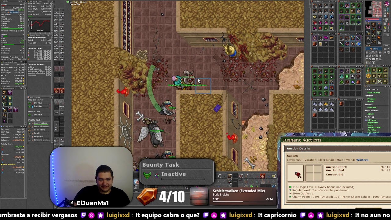 🔴EN VIVO: SORCERER NOVATO POV | #tibia #hunt #ms