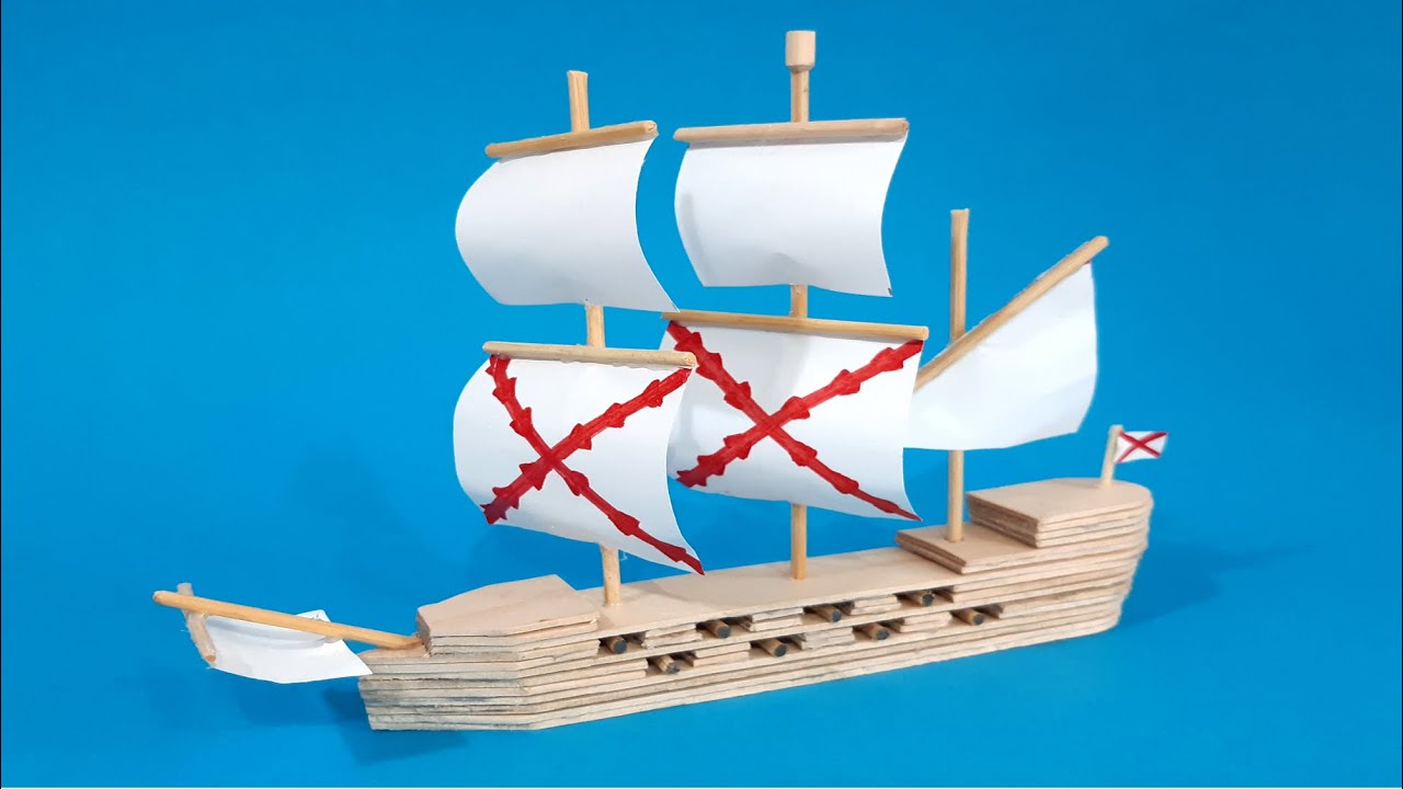 Como hacer un barco con PALITOS de Helado