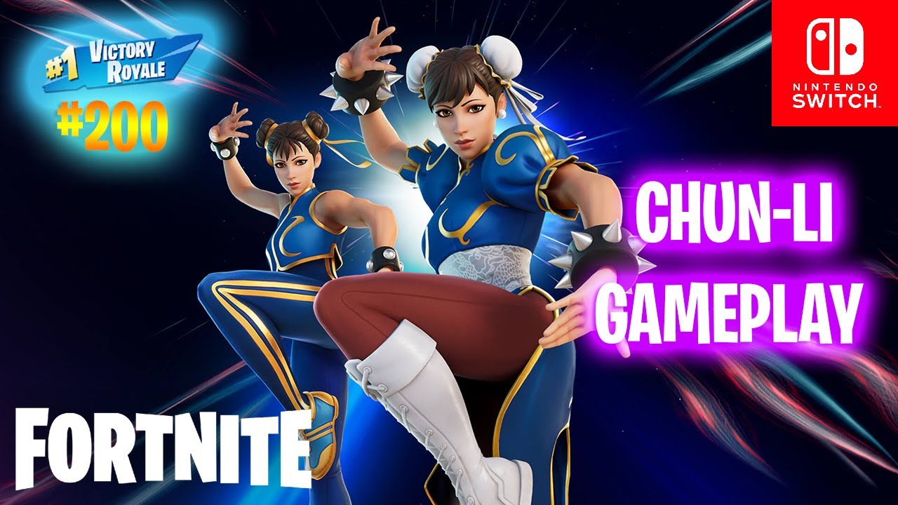Fortnite Chun-Li Gameplay + Victory Royale #200 | Nintendo Switch
