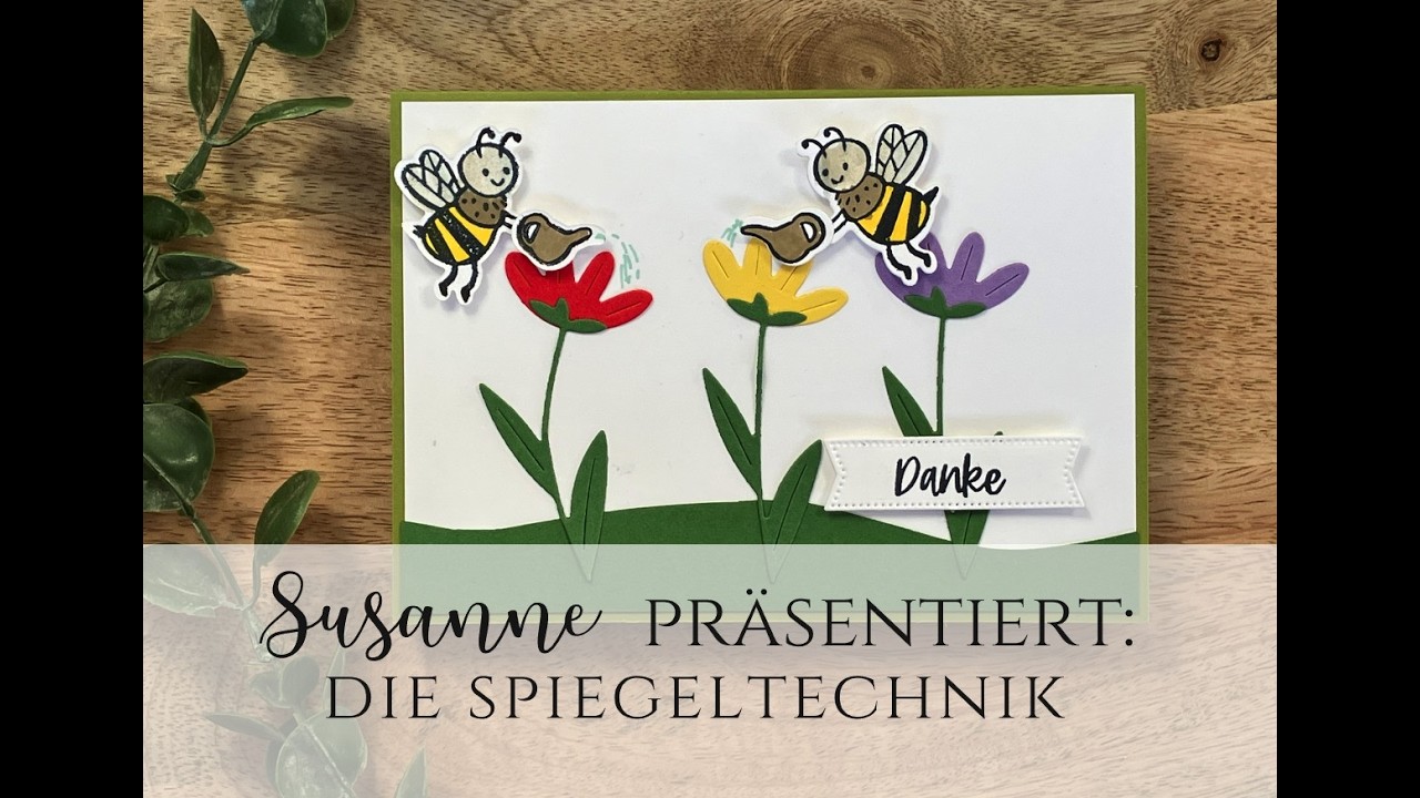 Die Spiegeltechnik: verdopple deine Stempel und baue lustige Szenen - mit Stampin’ Up! Süsse Käfer