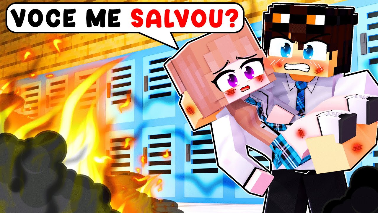 LAYSA foi SALVA pelo VALENTÃO da escola do MINECRAFT!