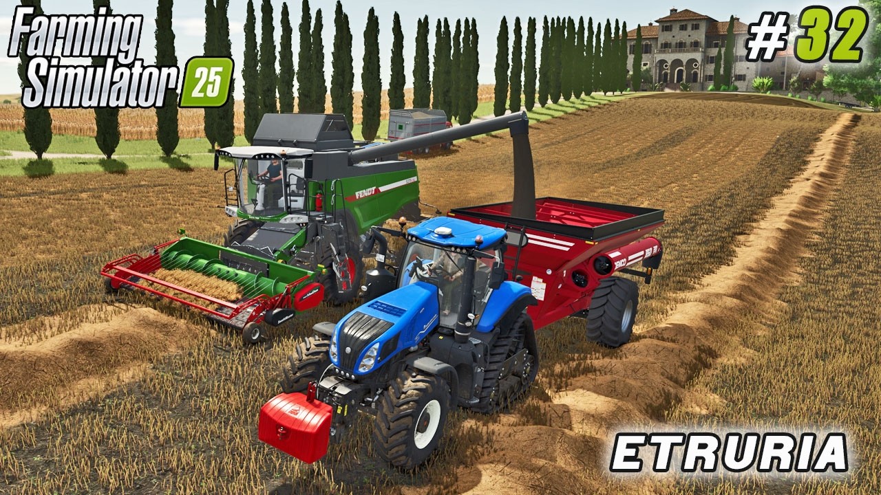 Почему валковая уборка лучше работает на неровной местности | Farming Simulator 25 | Ферма Этрури...