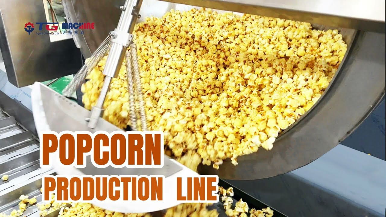 300kg/h Good Taste Popcorn Production Line！#popcorn #frying #production #line #making #machine