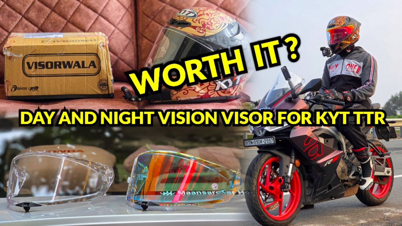 Визор VISOR WALA Day - Night Vision для мотоцикла KYT TT Revo | Полный обзор, установка и тест на...