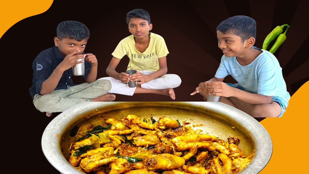 Village Style కోడి కాళ్ళ కూర 😋 | First Time Cooking Experience| @PuliSrivardhanvlogs 