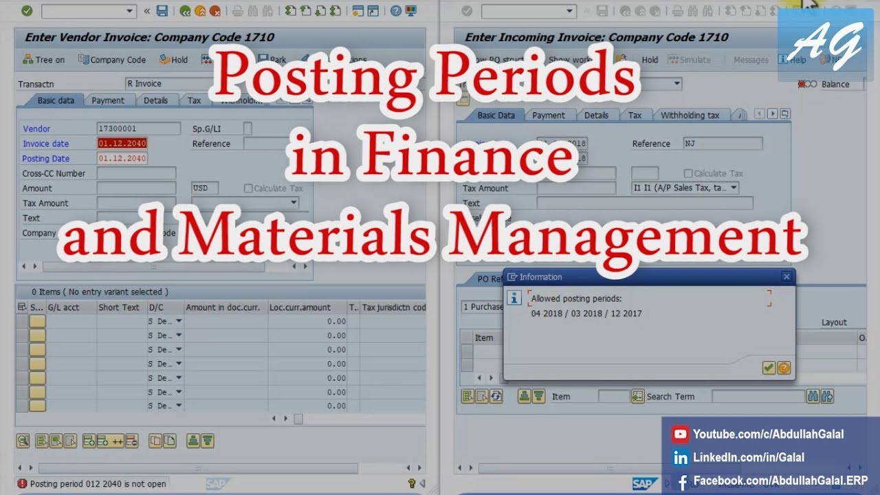 SAP S4HANA: Posting Periods in FI and MM