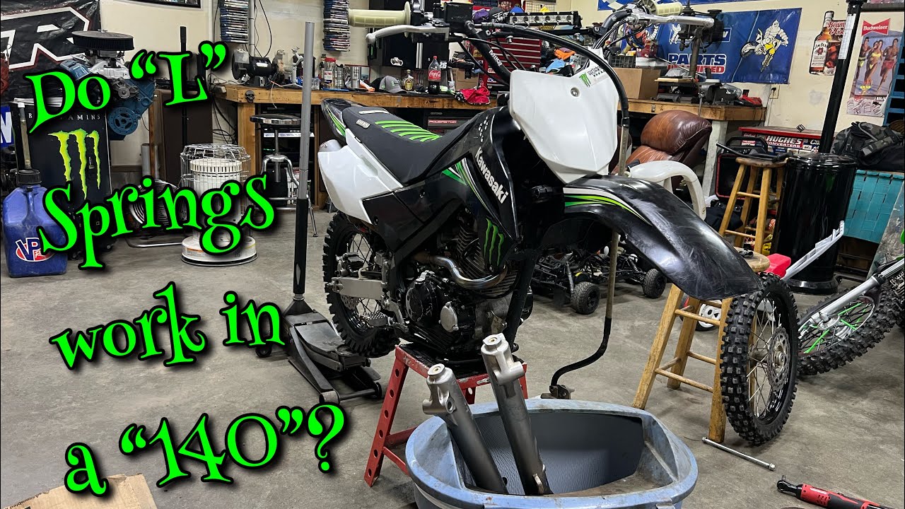 Klx140 with BBR Klx140 L Springs Install