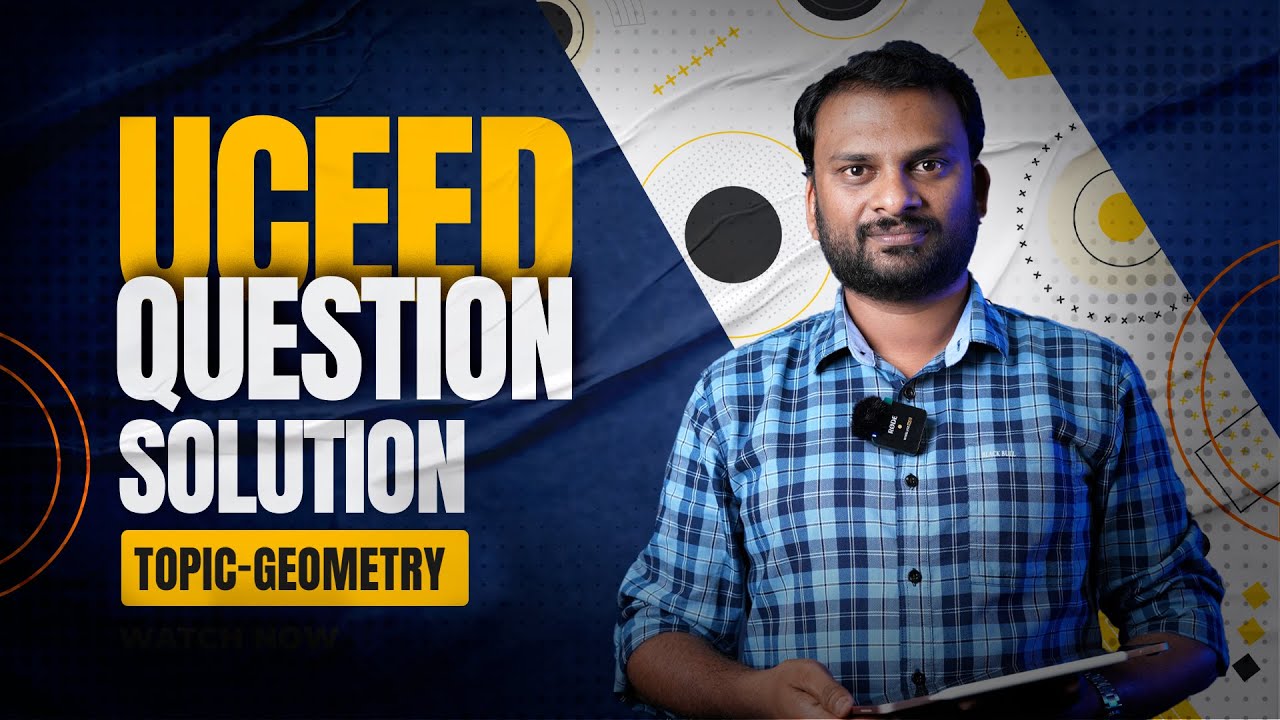 UCEED QUESTION SOLUTION | GEOMETRY SOLUTION | UCEED 2024 PREPARATION | UCEED 2024 #uceed