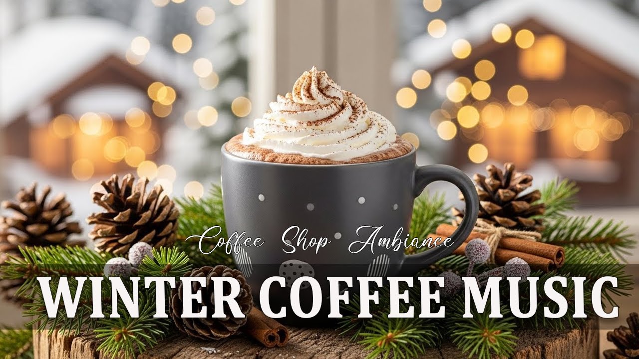 Winter Coffee Music☕Coffee Shop Ambiance Relaxing Jazz Cafe Music for Start the Day.