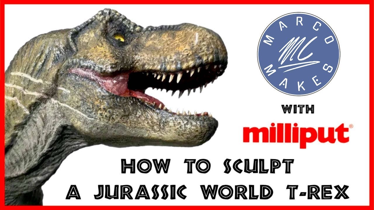 How To Sculpt a TYRANNOSAURUS REX from Jurassic World - dinosaur figure tutorial 🦖