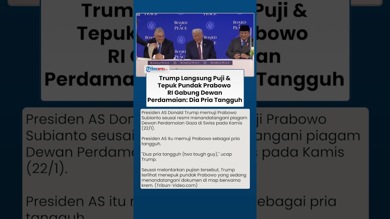 Reaksi Prabowo Dipuji 'Pria Tangguh' oleh Trump seusai Indonesia Resmi Gabung Dewan Perdamaian