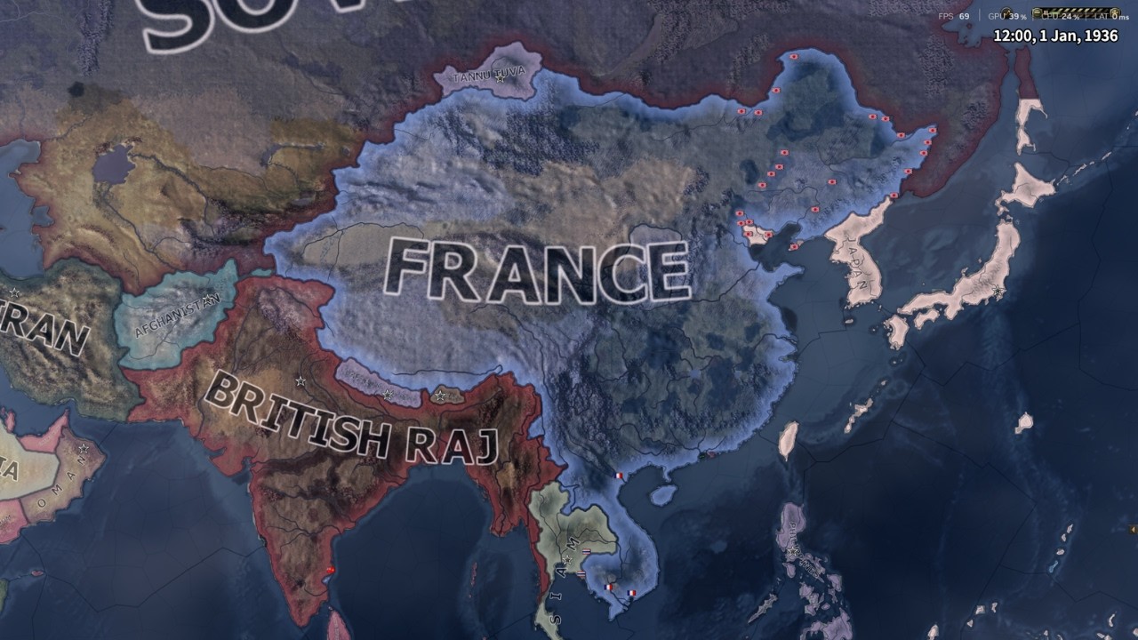 WHAT IF FRANCE ANNEXED CHINA IN WW2 / HOI4 TIMELAPSE