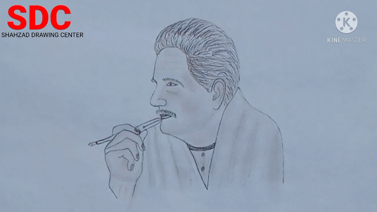 Allama Muhammad Iqbal sketch