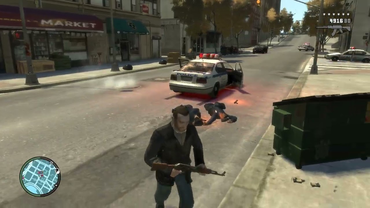 GTA 4 - Brutal Police Ambush + Six Star Escape