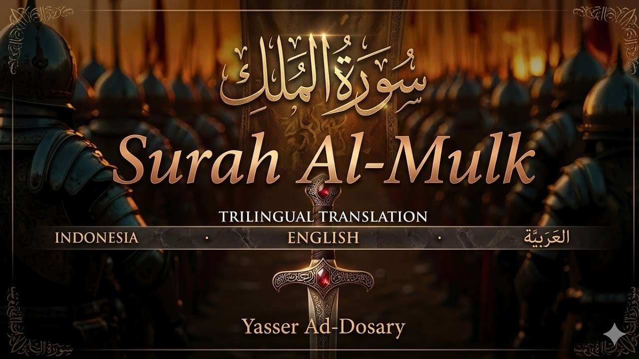 SURAH AL-MULK |translate bahasa. Indonesia, English & العربية |Protection from Grave Punishment