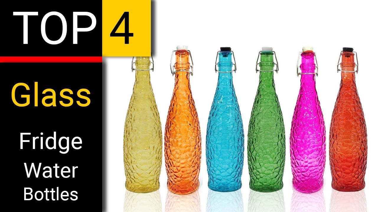 Top 4 - glass fridge water bottles | kanch ki botal | Glass Bottles Set | kitchen