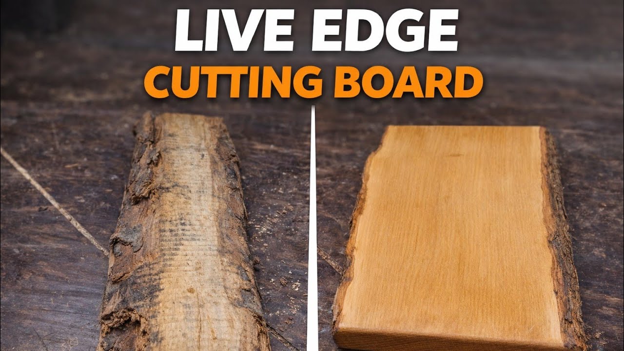 Simple Live Edge Cutting Board - Anyone Can Make This