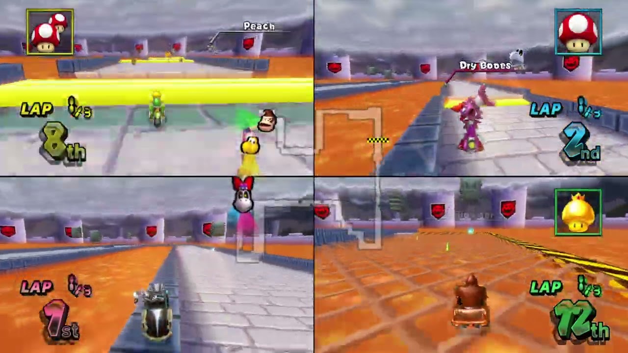 Mario Kart Wii ✦ 4 Players #597 (3 Tracks) 150cc